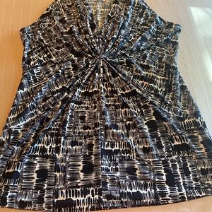 Women’s summer sleeveless gathered top.